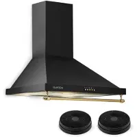 Klarstein Montblanc afzuigkap recirculatieset 610m³/h 165W 2x1,5W zwart