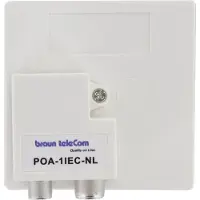 Braun Telecom RTV splitter POA 1 IEC-NL met 2 uitgangen / 5-2000 MHz (Horizon Box)