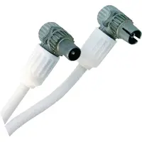 Nedis Coaxkabel Coax Male (IEC) naar Coax Female (IEC) Haaks 5 m Wit | 1 stuks - 695020444 695020444