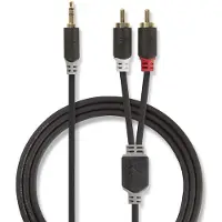 Nedis 3,5 mm naar RCA Kabel 10 Meter Grijs