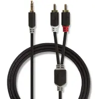 Nedis 3,5 mm naar RCA Kabel 3 Meter Grijs