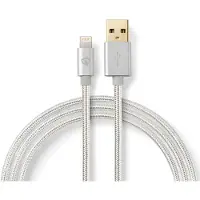 Nedis Premium 8-pins Lightning naar USB-A kabel - USB2.0 - tot 3A / aluminium - 2 meter