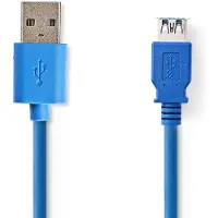 Nedis USB-Kabel | USB-A Male | USB-A Female | 5 Gbps | 2 m | 1 stuks - CCGB61010BU20 CCGB61010BU20
