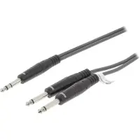Sweex 6.35 mm naar 2x 6.35 mm jack kabel - - 5 meter (Stereo/Mono, 100% koper)