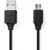 Nedis CCGB60510BK10 USB-kabel 1 m 2.0 USB A Micro-USB B Zwart