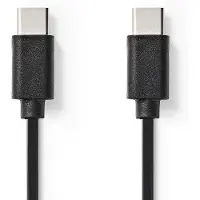 Nedis CCGB60700BK10, 1 meter, USB-C, USB-C, USB 2.0, 0,48 Gbit/s, Zwart