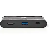 Nedis USB-adapter USB 3.1 USB Type-C USB Type-A / USB Type-C 1x HDMI, zwart