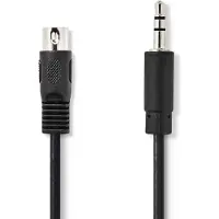 Nedis DIN-Audiokabel | DIN 5-Pins Male - 3,5 mm Male | 2,0 m | Zwart Nedis
