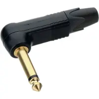 Neutrik 6.35 mm jack plug | M | (Mono, Metaal, Verguld, Haaks)