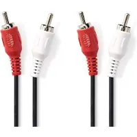 Nedis Stereo-Audiokabel | 2x RCA Male - 2x RCA Male | 1,5 m | Zwart Nedis