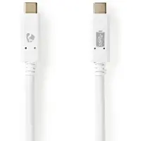 Nedis CCGW64750WT10, 1 meter, USB-C, USB-C, USB 3.2 Gen 2 (3.1 Gen 2), Wit