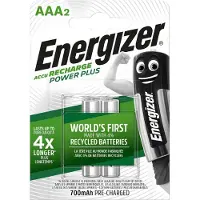 Energizer Power Plus HR03 Oplaadbare AAA batterij (potlood) NiMH 700 mAh 1.2 V 2 stuk(s)