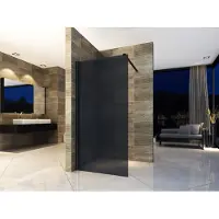 SaniGoods Smokey 120x200cm rookglas douchewand 8mm antikalk