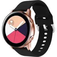 IMoshion Siliconen bandje voor de Samsung Galaxy Watch 4 / 5 / 6 / 7 / FE (20 mm) - Zwart