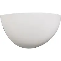 QAZQA Moderne wandlamp wit gips halfrond - Britt