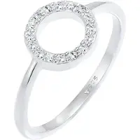 Elli Ring 'Geo' zilver / transparant