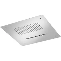 Hotbath Hoofddouche mate inbouw met cascade 38x38 cm geborsteld nikkel