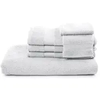 Woodynox Royal Touch handdoek 50x100 cm, white smoke