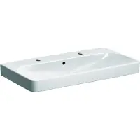 Geberit Smyle Square - Wastafel 90x48 cm, met overloop, 2 kraangaten, wit 500.252.01.1