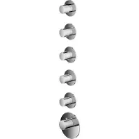 Hotbath mate afbouwdeel high flow 5 stopkranen rond chroom