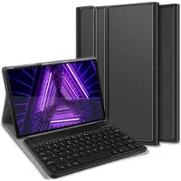 Just in Case Lenovo Tab M10 Plus Premium Toetsenbord Hoes Zwart AZERTY