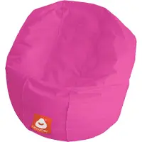 Whoober ronde zitzak "Ibiza" M outdoor fuchsia - Wasbaar - Geschikt voor buiten