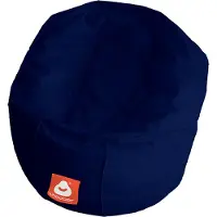 Whoober ronde zitzak "Ibiza" M outdoor marine blauw - Wasbaar - Geschikt voor buiten
