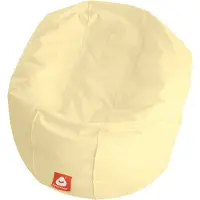 Whoober ronde zitzak "Ibiza" L outdoor crème - Wasbaar - Geschikt voor buiten