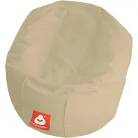 Whoober ronde zitzak "Ibiza" M outdoor beige - Wasbaar - Geschikt voor buiten