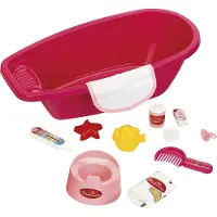 Klein Toys Princess Coralie poppenverzorging baby bad - set 12-delig - 51 cm - roze