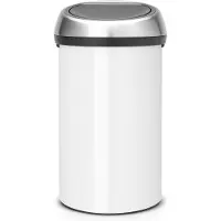 Brabantia Touch Bin Prullenbak - 60 liter - White / Matt Steel Fingerprint Proof deksel