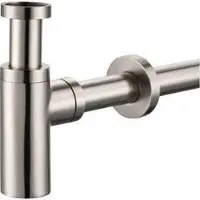 Plieger designbekersifon rond 5/4" m. muurbuis 32mm en rozet inox
