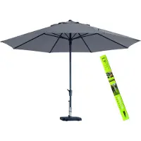 Madison Parasol Rond Taupe Madison Timor incl Beschermhoes
