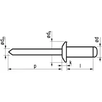 Masterfix Blindklinknagel 3x16mm Alu/Staal - 500 stuks