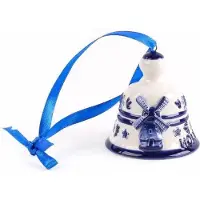 Matix - Kerstboom versiering - Delftsblauwe bel - per 2 stuks