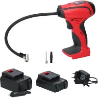Dunlop Accu Luchtcompressor - 12 V - 230 V - 8 Bar - Rood