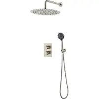 Saniclear Exclusive volledig 304 RVS inbouw regendouche 30cm met 3 standen handdouche wandmontage