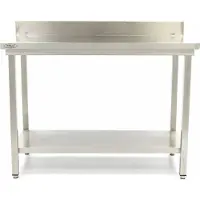 Maxima Roestvrijstalen Werktafel 'Deluxe' met achteropstand 1200 x 700 mm