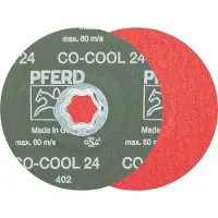 PFERD Schuurmiddelen, COMBICLICK keramische korrelvezelschijf Ø 125 mm CO-COOL 80 voor roestvrij staal (80)