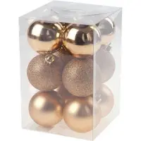 COSY&TRENDY kerstballen - 12 stuks - 6cm - pvc