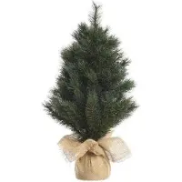 Everlands Kerst kunstkerstboom groen 45 cm versiering/decoratie - Kunstkerstboom