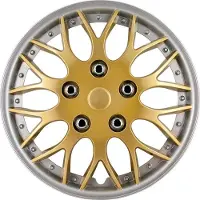 Autostyle 4-Delige Wieldoppenset Missouri 15-inch goud/zilveren rand