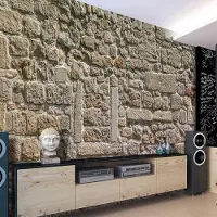 Karo-art Fotobehang - Muur van stenen