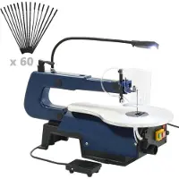 Super Merchant Figuurzaagmachine elektrisch met voetpedaal en LED-lampje 125 W