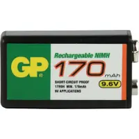 GP Oplaadbare 9V batterij (blok) GPIND17R9HC1 NiMH 9.6 V 170 mAh 1 stuk(s)
