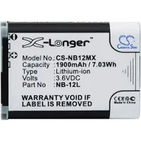 123accu Canon NB-12L / 9426B001 accu (3.6 V, 1900 mAh, huismerk)