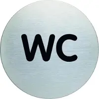 Durable Pictogram WC Zelfklevend RVS (Roestvrij staal) 8,3 x 8,3 cm 4907