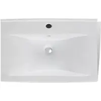 vidaXL Luxe wastafel, keramisch, rechthoekig, wit, met afvoergat, 60x46 cm