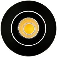 Groenovatie Inbouwspot LED 3W, Rond, Kantelbaar, Aluminium, Dimbaar, Zwart
