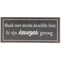 Clayre & Eef Tekstbord 30x13 cm